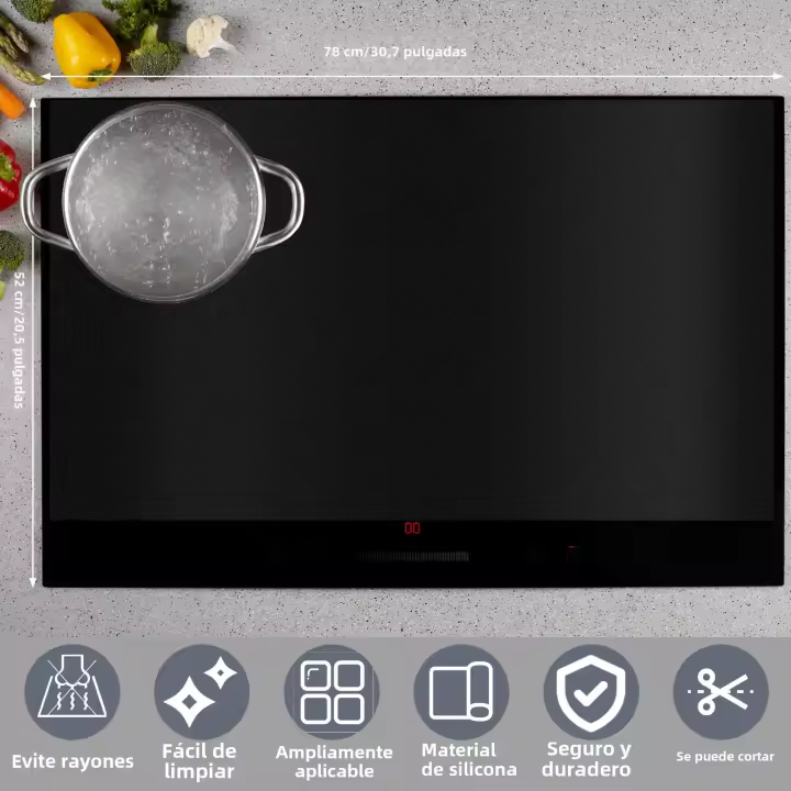 Cubierta De Cocina Inducción Con Almohadilla Antideslizante Silicona Protector De Estufa Eléctrica Accesorios De Cocina Modernos - 1