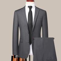 Traje De Gentleman Elegante Y Moderno Para Hombre Estilo Británico Con Traje Y Pantalones Dos Piezas Moda Casual Simple Boutique - details 8