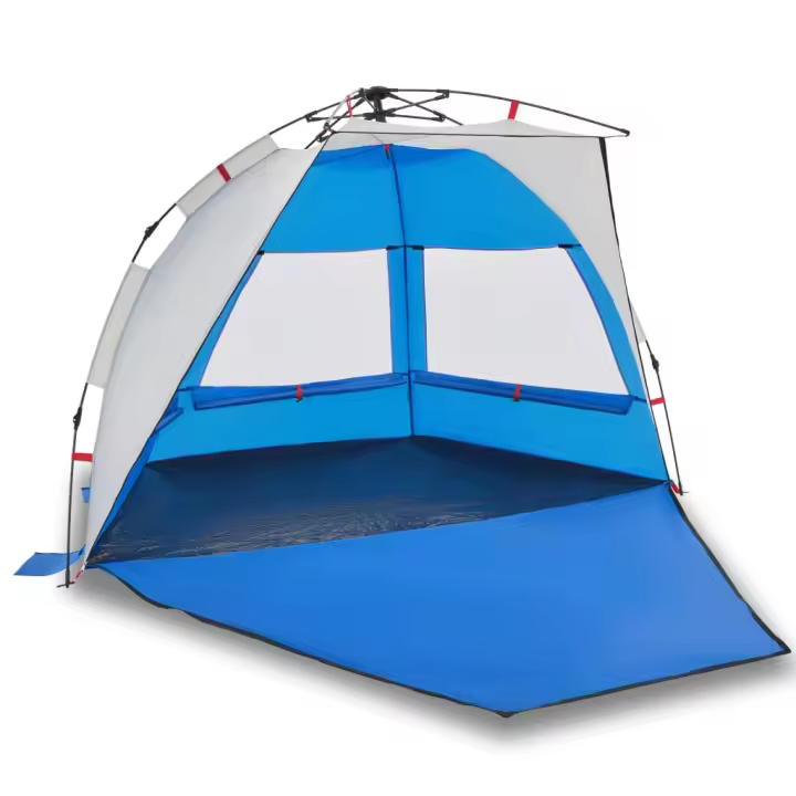 vidaXL Tienda de playa 2 personas impermeable apertura rápida Color azure blue,  Gris,  Verde mar y mas - 1