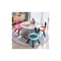 Silla de Actividades de plástico para niños Pequeños con orejas de cono, soporte de respaldo y Banco Redondo duradero, de Juguetes Sala, dormitorio, Escuela, taburete adecuado para niños y - details 1