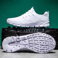 Zapatos De Running Casuales Para Hombre Transpirables De Fibra deFlyknit Suela Suave Ligera Y Respiradera Para Todas Las Estaciones Zapatos Deportivos De Outdoor - details 17