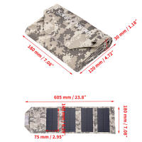 Cargador De Batería Solar Plegable De 100W Panel Solar Plegable 6-Fold USB 5V Bolsa Solar Para Teléfono Camping Emergencia - details 3