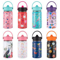 PORCHEDDU Botella Termo de Agua para Niños de Acero Inoxidable 350ml (20 Diseños) mantiene El Frio y el color- Térmica Reutilizable | Sin BPA | Keeps 24H Frio / 12H Caliente | Termo y Hermética - Doble Pantalla a Prueba de Fugas (TK350 1099 F6 D7) - details 0