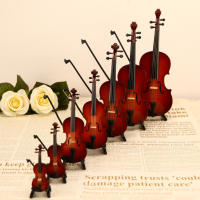Mini Violín De Figura Elegante Y Retro Para Decoración De Habitaciones Y Estanterías Regalo Para Amantes De La Música Material De Resina - details 9