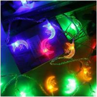 Luz De Luna Y Estrellas LED Mini Para Ambiente De Ramadan Decoración De Fiesta De Cumpleaños En Casa Foco De Luz Seco Batería - details 1