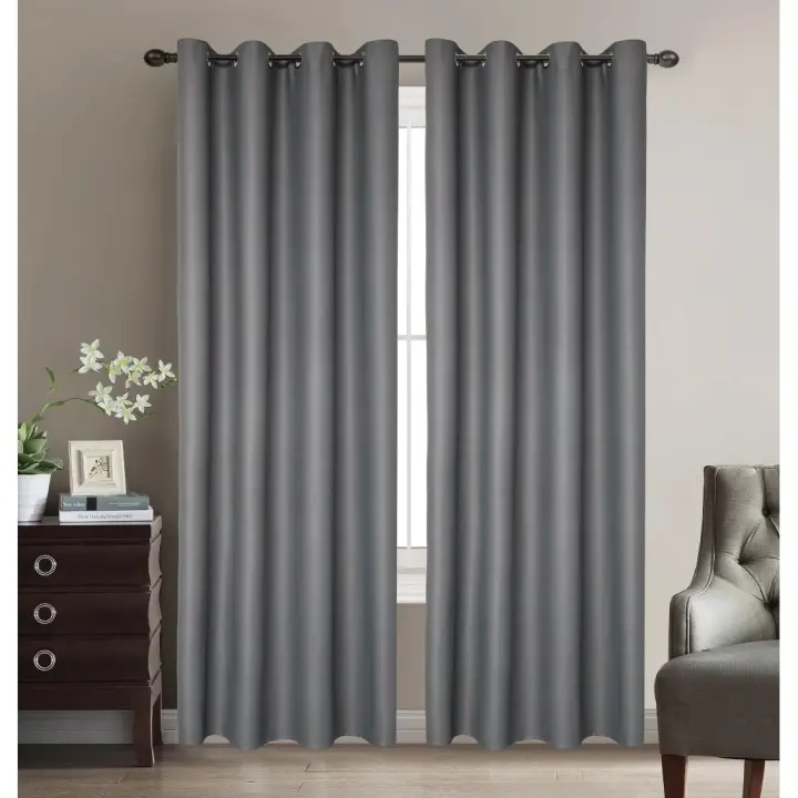 Cortinas JIMENÉZ HOME TEXTIL Opacas Modernas Aislantes Térmicas 140 X 260 Cm - Bloquea Hasta un 60% de Luz - 1