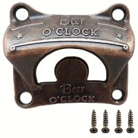 Abrepuertas Retro Para Cocina Y Bar Con Diseño De "Beer O'Clock" Montado En La Pared Herramientas Para BBQ DIY Pack De 1/5/10 Piezas Metal Zinc - details 4