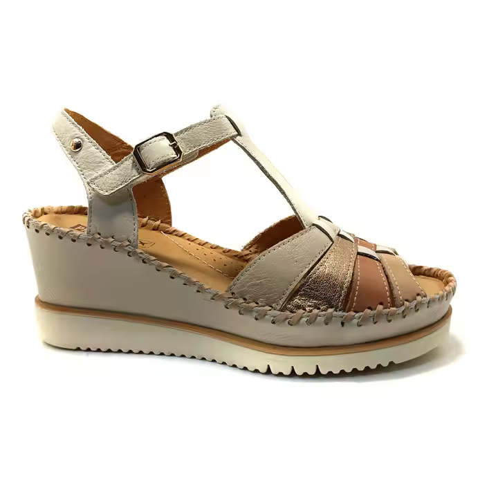 Pikolinos Aguadulce W3Z-1836C1  Sandalia Con Cuña Pikolinos  Para Mujer Color Nata. - 1