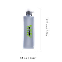 Botella De Agua Para Correr 400ml Portátil Para Fitness Y Senderismo Con Cubierta Antipolvo Maratón Deporte Al Aire Libre - details 15