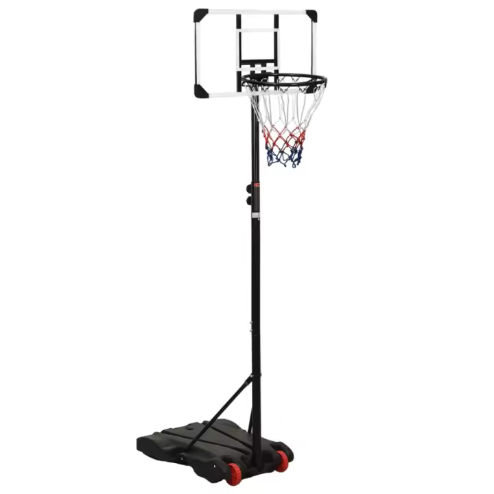 vidaXL Canasta de baloncesto policarbonato transparente 216-250 cm - 1