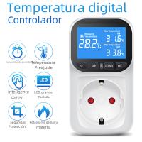 Controlador De Temperatura Digital Con Timer Y Sensor Probing Enchufe De Salida EU Plug Termómetro Para Calentamiento Y Enfrío 16A Con Luz Trasera - details 0