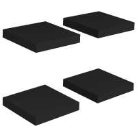 vidaXL Estante flotante de pared 4 uds MDF 23x23,5x3,8cm Blanco brillante, negro brillante, gris brillante Mueble Almacenaje Estantería para Oficina, Estudio, Dormitorio Estantería/Librería/ mueble de Almacenamiento - details 6
