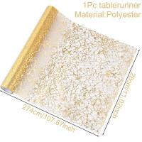 Corredor De Mesa Plateado Metálico Con Lentejuelas 28x274cm Para Bodas Cumpleaños Baño De Luz Decoración De Mesa De Fiesta - details 0