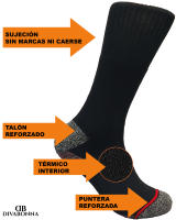6 Pares Calcetines Trabajo Hombre – Calcetines Térmicos Hombre – Calcetines Hombre Invierno – Calcetines Térmicos Algodón Reforzados - details 2