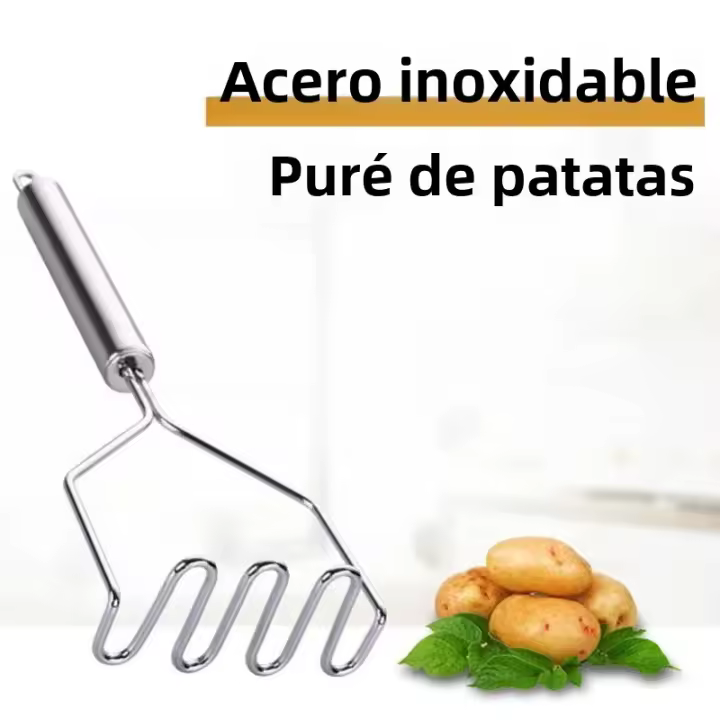 Molinillo De Patatas De Acero Inoxidable Manual Machacadora De Frutas Y Vegetales Máquina De Presión Para Alimentos De Niños Gadgets Cocina - 1