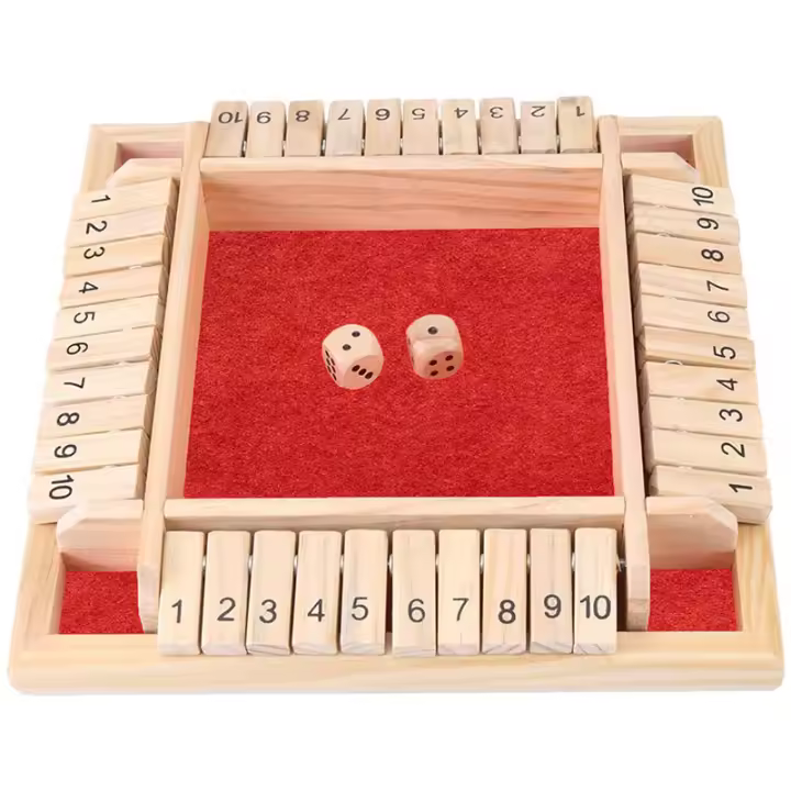Juego De Mesa Deluxo Con Dados Para 4 Personas Juego De Cartas De Cierre De Dados Para Adultos Y Familias Juego De Fiesta Club De Bebida - 1