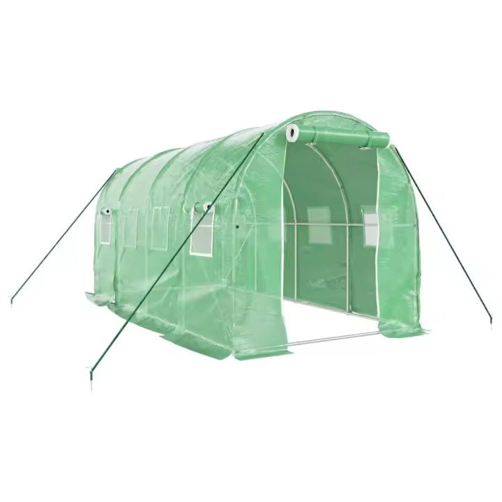 vidaXL Invernadero con Estructura Acero Invernáculo Vivero para Plantas Color Blanco,  Verde, y mas - 1