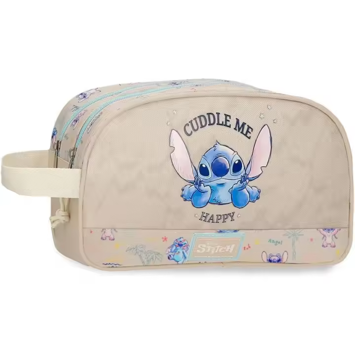 Nececer Disney Stitch Cuddle Me happy Beige 26x16x11 cms Poliéster - 1
