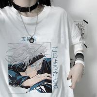 Camiseta Jujutsu Kaisen Anime Gojo Satoru Para Mujer Estilo Casual Verano Manga Corta Deporte Y Running Top De Algodón Y Poliéster - details 0
