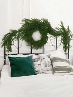 Guirnalda De Pino Artificial De 180CM 6FT Real Touch Para Decoración De Navidad Interior Y Exterior Guirnalda Verde De Invierno Para Exposiciones Y Bodas - details 8