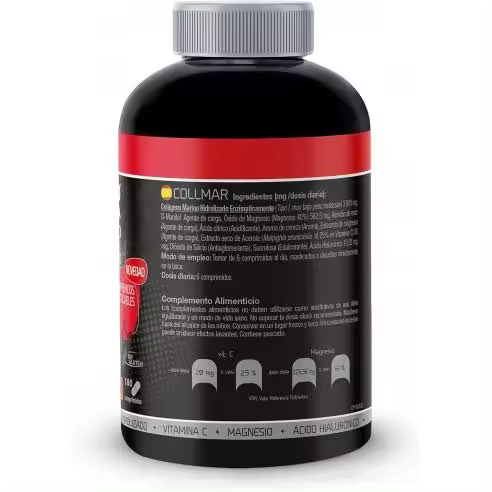 DRASANVI COLLMAR COMPRIMIDOS MASTICABLES - COLÁGENO Marino Hidrolizado Sabor CEREZA - 180 comprimidos - 1