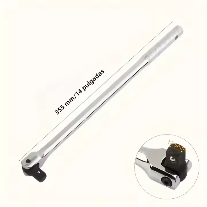 Llave De Fijación Rotativa Ajustable 1/2" En Bronce CR-V Acero Profesional Extensión De Cabeza Para Barra De Fijación - 1