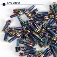 6pcs Tornillos Y Juntas Para Manillar De Bicicleta MTB Y Carretera TANKE M5 * 18 15mm Arco De Botella Arco De Agua Arco De Bebida Color Arco Iris - details 9