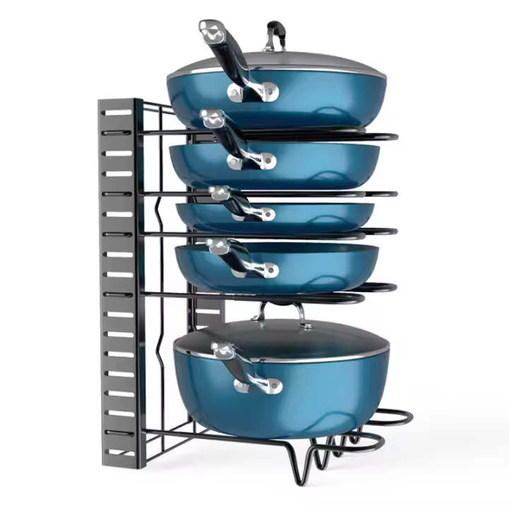 Un estante de almacenamiento de ollas de varias capas para la cocina. - 1