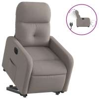 vidaXL Sillón eléctrico reclinable elevable de tela Gris claro, Gris oscuro, Negro Sillon Dormitorio Sillon Comodos Silla Relax Sillón Sofá - details 2