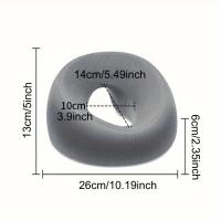 Almohada facial en forma de U de espuma viscoelástica: almohadilla de masaje de spa para cuidado facial y relajación, lavable a máquina, tejido de poliéster suave, relleno de espuma de PU, diseño de cremallera, adecuado para adultos, uso multifuncional en - details 3