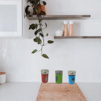 Famvacor Set de 3 Recipientes para Especias de Cristal - Diseño Bonito y Moderno - Capacidad 90 Ml - details 0