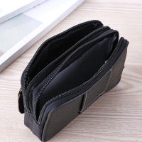 Bolsa De Cintura Multi-Función Mini Para Hombre En Cuero PU Con Cierre De Doble Zipper Bolso De Mano Casual Para Teléfono Y Tarjetas 2023 - details 6