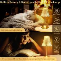 Lámpara De Mesa Inalámbrica Recargable Con 3 Modos De Color LED Táctil Portátil Para Dormitorio Sala De Estar Restaurante Exterior - details 1