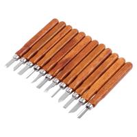 Nuevo Set De 12 Piezas De Tijeras De Grabado De Madera Para Carpintería Y Grabado De Oliva Herramienta Manual De Acero Al Carbono Para Grabado Y Carpintería - details 1