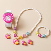 Juego De Reloj Y Joyería Para Niñas Con Patrón De Caballo Arcoíris Collar Aretes Anillo Pulsera Regalos Para Niñas Y Niños - details 21