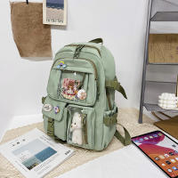 Mochila De Nylon Impermeable Para Mujer Con Múltiples Bolsillos Kawaii Para Estudiantes Con Capacidad Para Laptop Y Libros - details 23