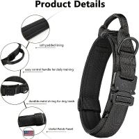 Collar Táctico Para Perros Ajustable Con Hebilla De Liberación Rápida Collar Militar Para Entrenamiento De Mascotas - details 1
