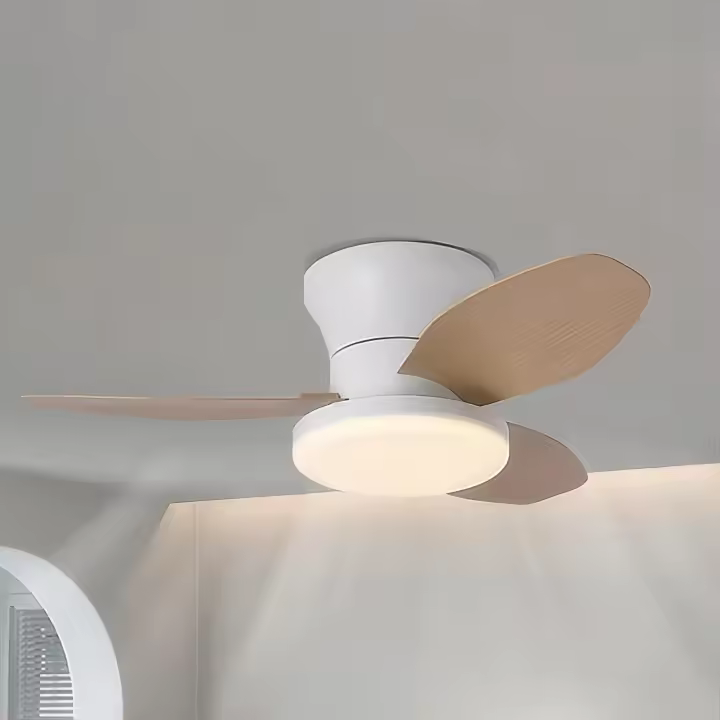 65cm/25.5inch Silencioso Luz Ventilador,Pequeño Luz Ventilador Techo with Mando a Distancia,3 LED light mode,6Velocidades - 1