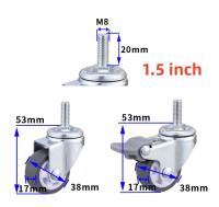 4Pcs Rodillos De Goma Para Muebles Ruedas Universales Silenciosas 360° Giratorio Para Mesa De Trabajo Carrito Silla Accesorios Domésticos Metálicos Y Goma Tamaño 1/1.25/1.5/2 Pulgadas - details 16