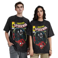 Camiseta Vintage De Cómic Spider-Man Para Hombres Y Mujeres Algodón 100% Estilo Hip Hop Tees Sueltas De Cuello Redondo - details 10