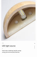 Lámpara De Pared Semi-Circular De Piedra Artística En Color Amarillo Travertino Con Luz LED Ahorradora De Energía Para Decoración De Dormitorio Y Pasillo - details 12