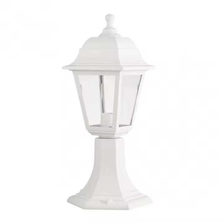 Farol Exterior FABRILAMP Albahaca Blanco | Sobremuro 1xe27 IP44 Policarbonato 41,5x16,5d - 1