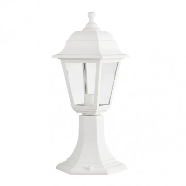 Farol Exterior FABRILAMP Albahaca Blanco | Sobremuro 1xe27 IP44 Policarbonato 41,5x16,5d - 1