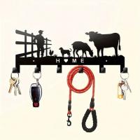 Gancho De Pared ZOKE Silueta De Animal De Metal Soporte Para Llaves Pesado Resorte Para Entrada Garage Sombrero Bolso - details 0