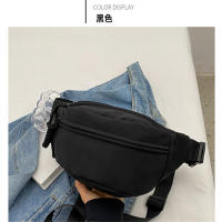 Bolsa De Cintura Para Mujer Nueva En Lona Estilo Coreano Portátil Con Cierre De Cremallera Bolsa De Hombro Y Pecho Deportiva Casual Unisex - details 15
