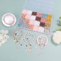 Kit De Hacer Pulseras Con Bolas De Arcilla DIY Bolas Planas Para Joyería De Amistad Con Encantos Regalos Para Niñas Material Acrílico Forma Redonda - details 4