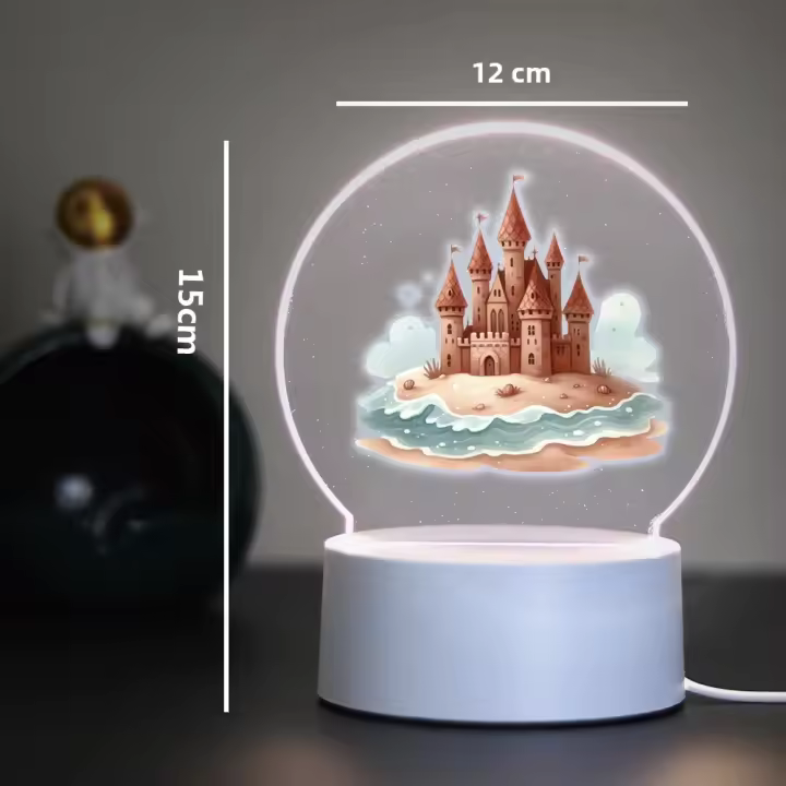 Lámpara Nocturna 3D Mermaid Para Decoración De Habitación Infantil Luz LED De Ambiente Con Iluminación Suave Para Dormitorio - 1