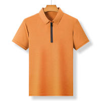 Polera De Polo Para Hombre Con Cierre De Cremallera Y Mangas Cortas En 8 Colores Sólidos Cómoda Y Transpirable Para Verano - details 12