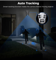 Cámara PTZ 4K Wifi Hiseeu Con Tres Lentes Y Tres Pantallas Para Exterior Vigilancia Video CCTV Con Seguimiento Automático Aplicación ICSEE P2P - details 7