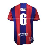 XOCOTŌ® Camiseta Fútbol FC Barcelona Oficial 1ª equipación 23/24  Talla de adulto: S, M, L, XL, XXL   Producto oficial liso, con nombre de Gabi 6 o Lewandowski 9 - XOCOTŌ® - details 2